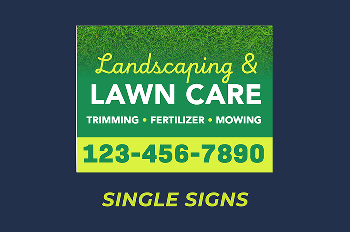 100 Yard Signs 18x24 Horizontal Single Sided 1 Color