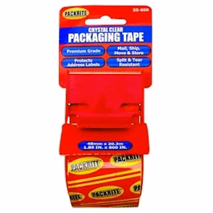 PackRite Crystal Clear Ultra-Thick 2.6 mil 2" x 800" w/Dispenser 12/Case